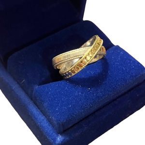 Anna Beck Gold and Silver Crossover Ring